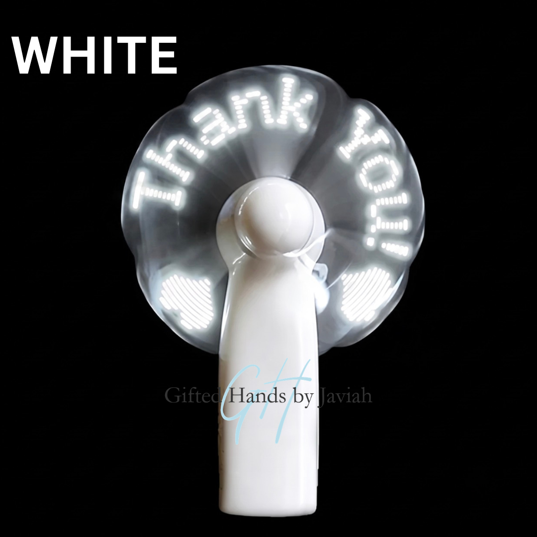 Lighted Hand Fans (Custom Text)