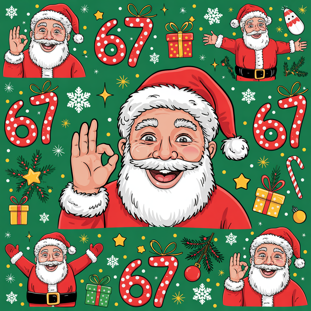 67 Santa Wrapping Paper