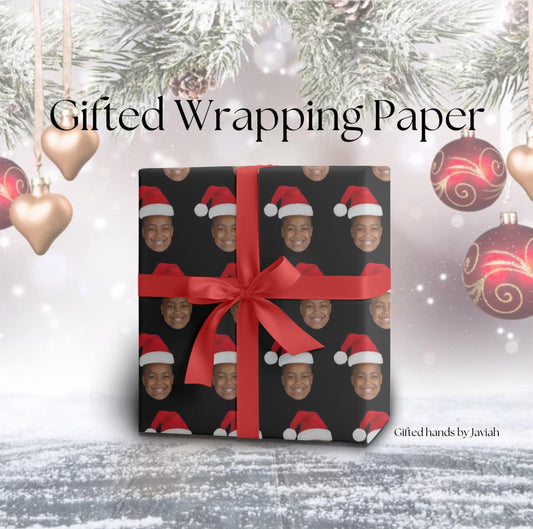 Custom Wrapping Paper - Santa Hats