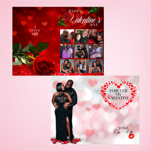 Jumbo 9 Photo Valentine's Day Digital Card Design