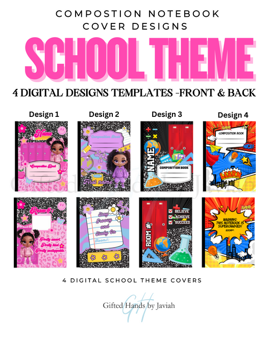 School Theme Composition Notebooks