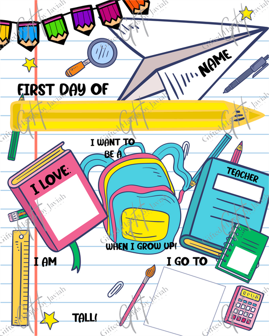 Back To School Dry Erase Board Design