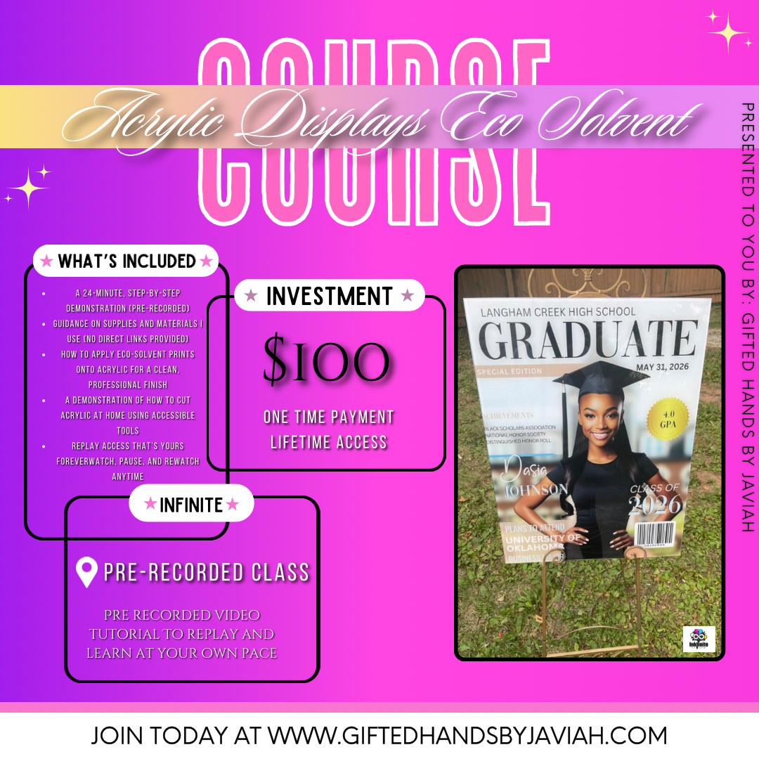 GHBJ- Creating Acrylic Displays with an Eco-Solvent Printer