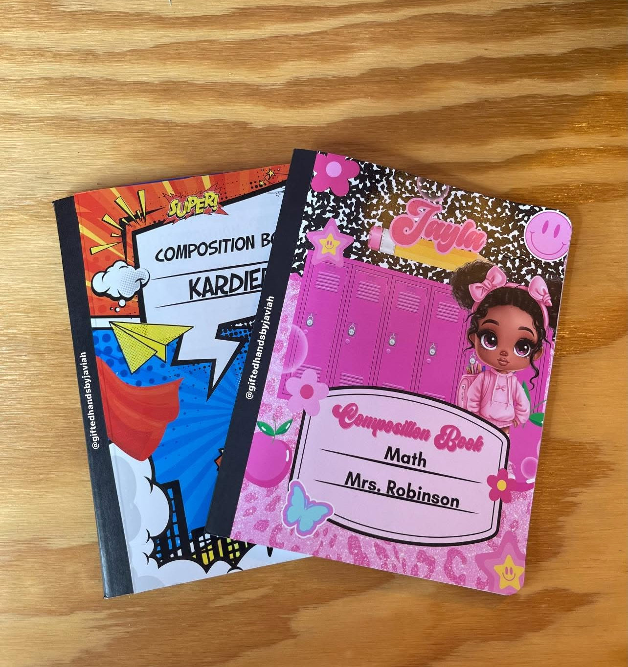 School Theme Composition Notebook Cover Templates