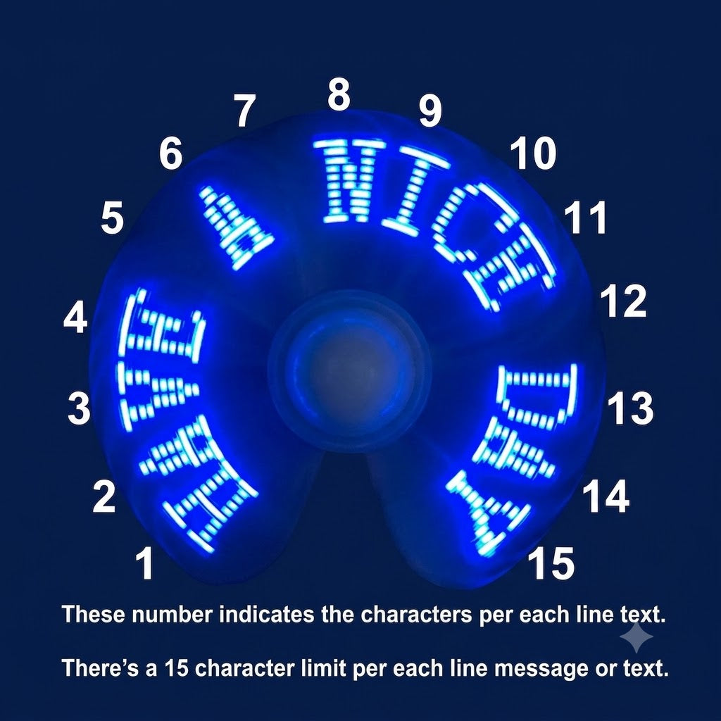 Lighted Hand Fans (Custom Text)