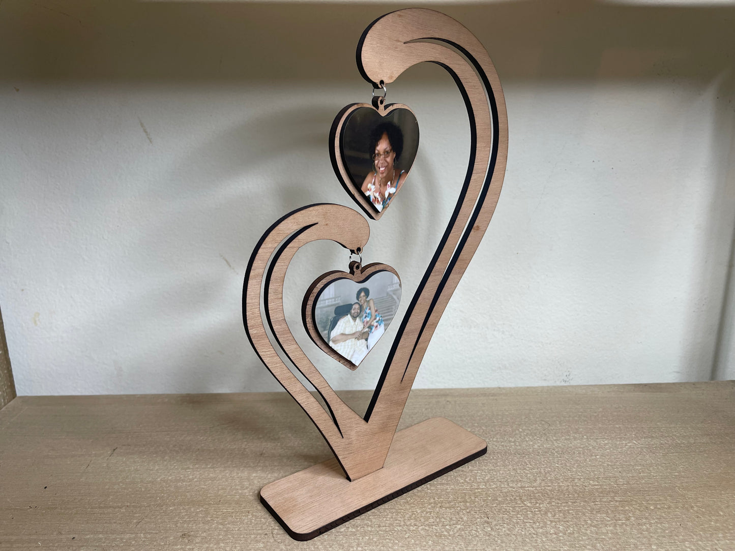 Double Dangle Hearts Blank (Unfinished Wood)