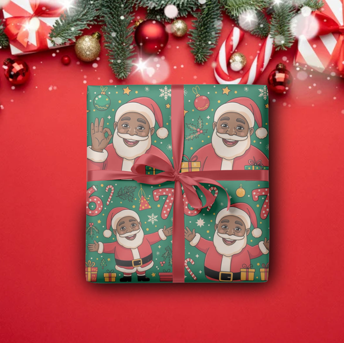 67 Santa Wrapping Paper
