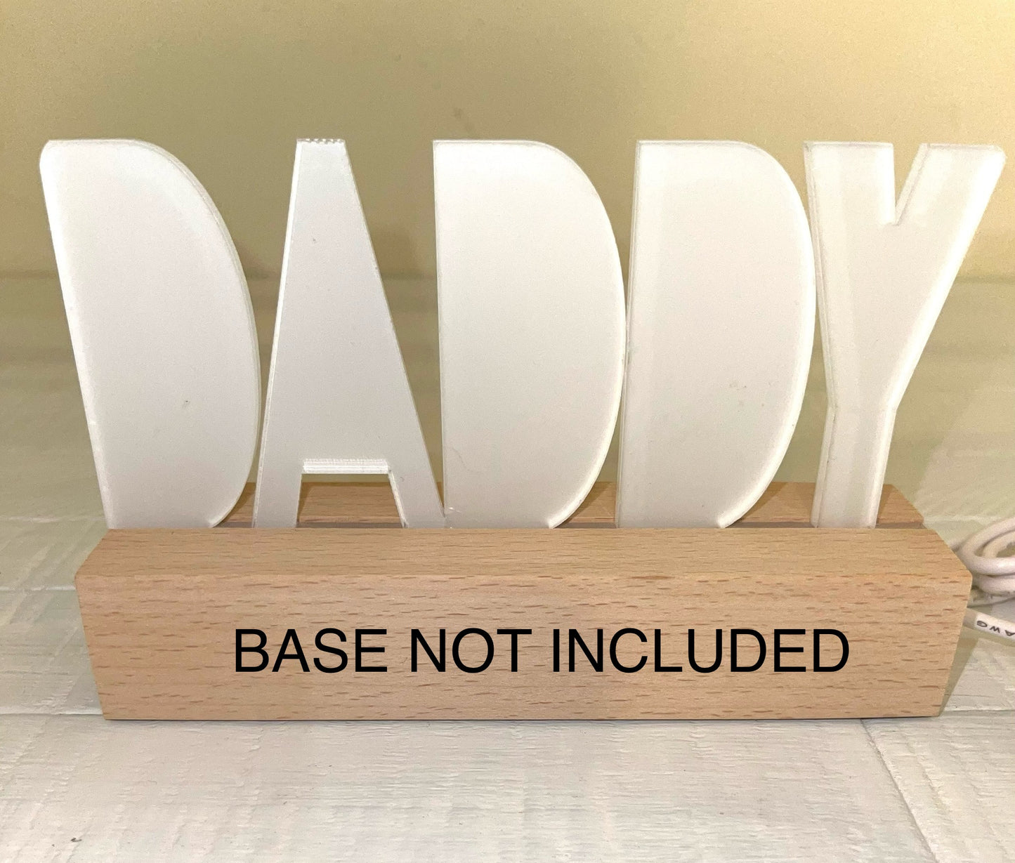 Subli Acrylic Word Blank (BASE NOT INCLUDED)