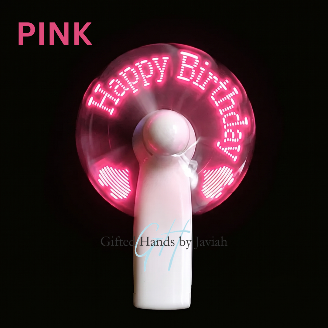 Lighted Hand Fans (Custom Text)