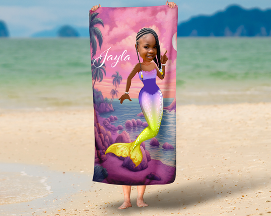 Custom Face Beach Towel