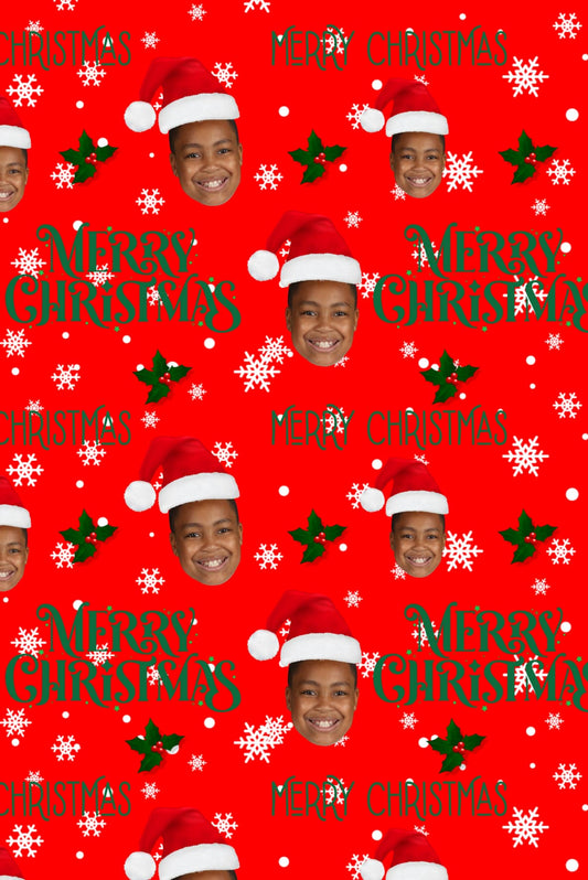 Merry Christmas - Custom Face Wrapping Paper