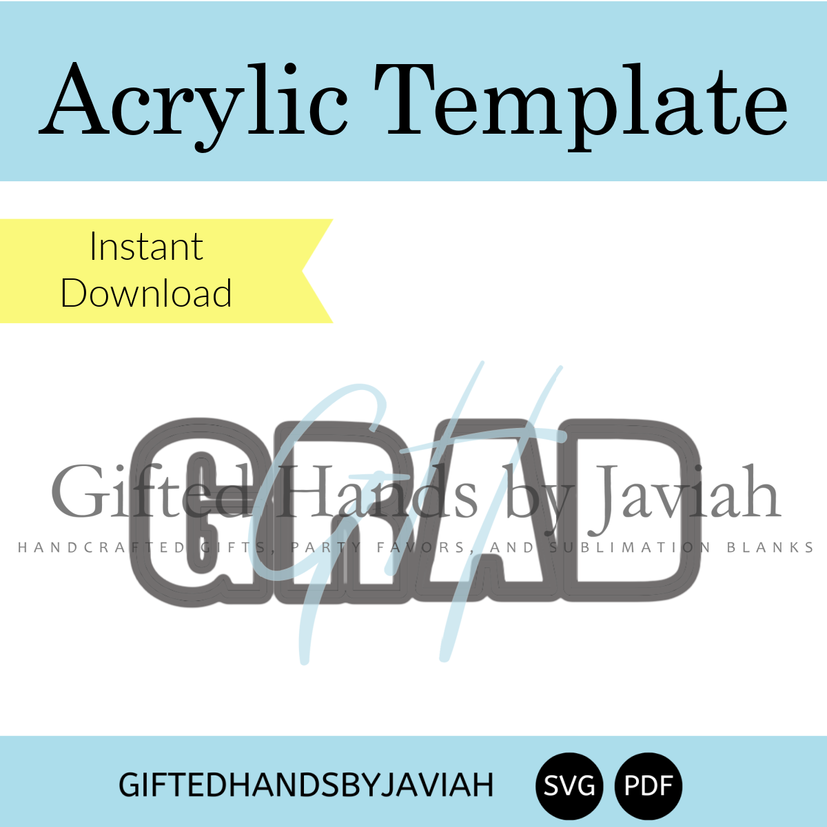 Acrylic GRAD Template - Large