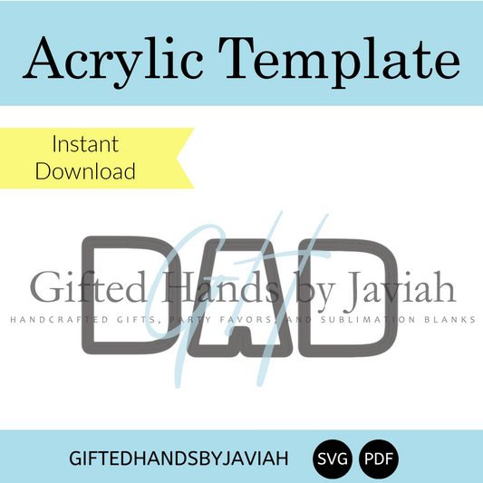 Acrylic DAD template - Large