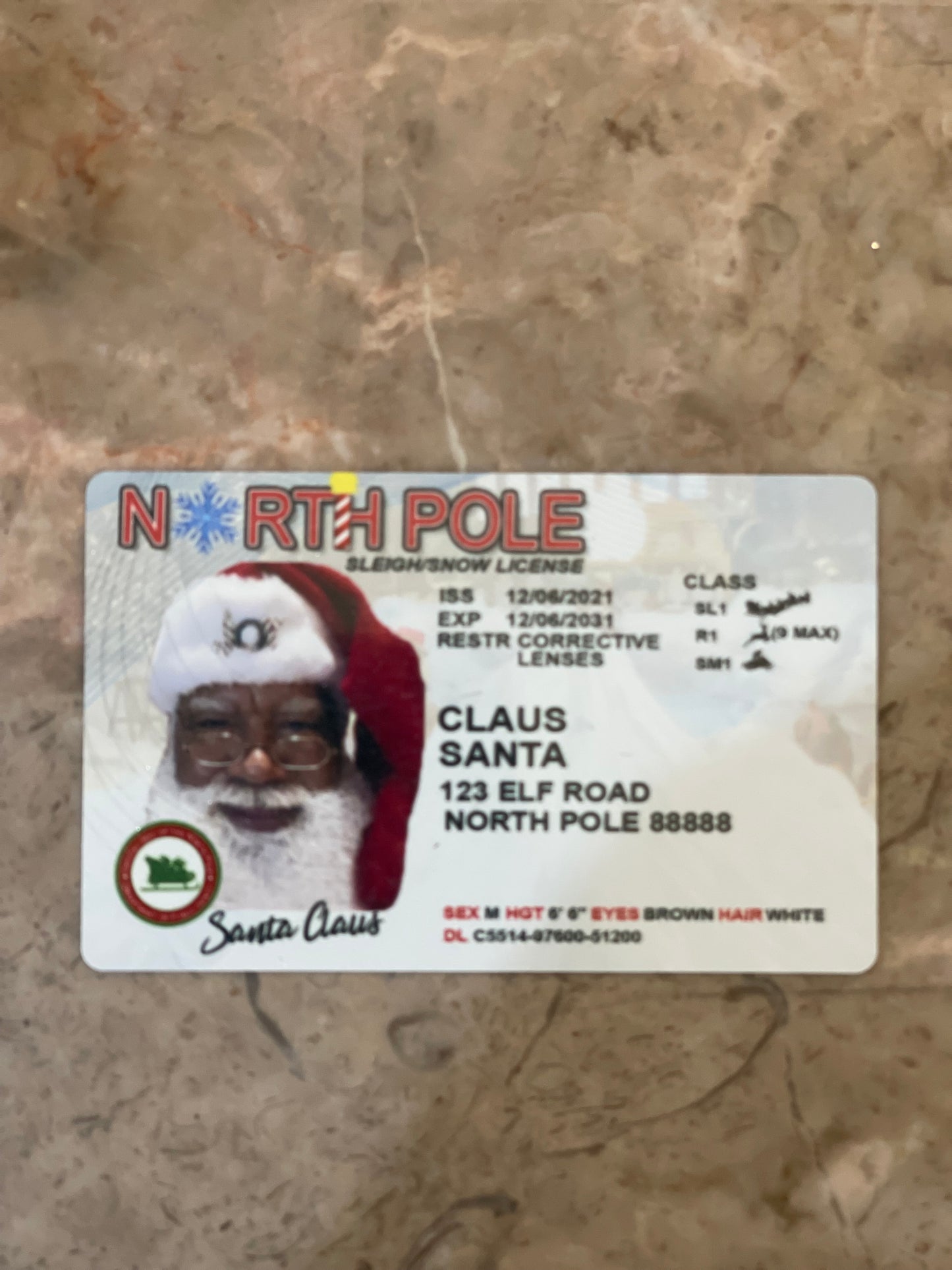 Santa Driver License