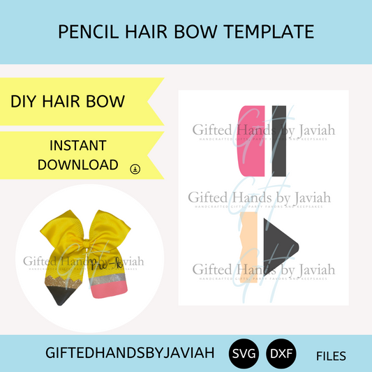 Pencil Hair Bow Template