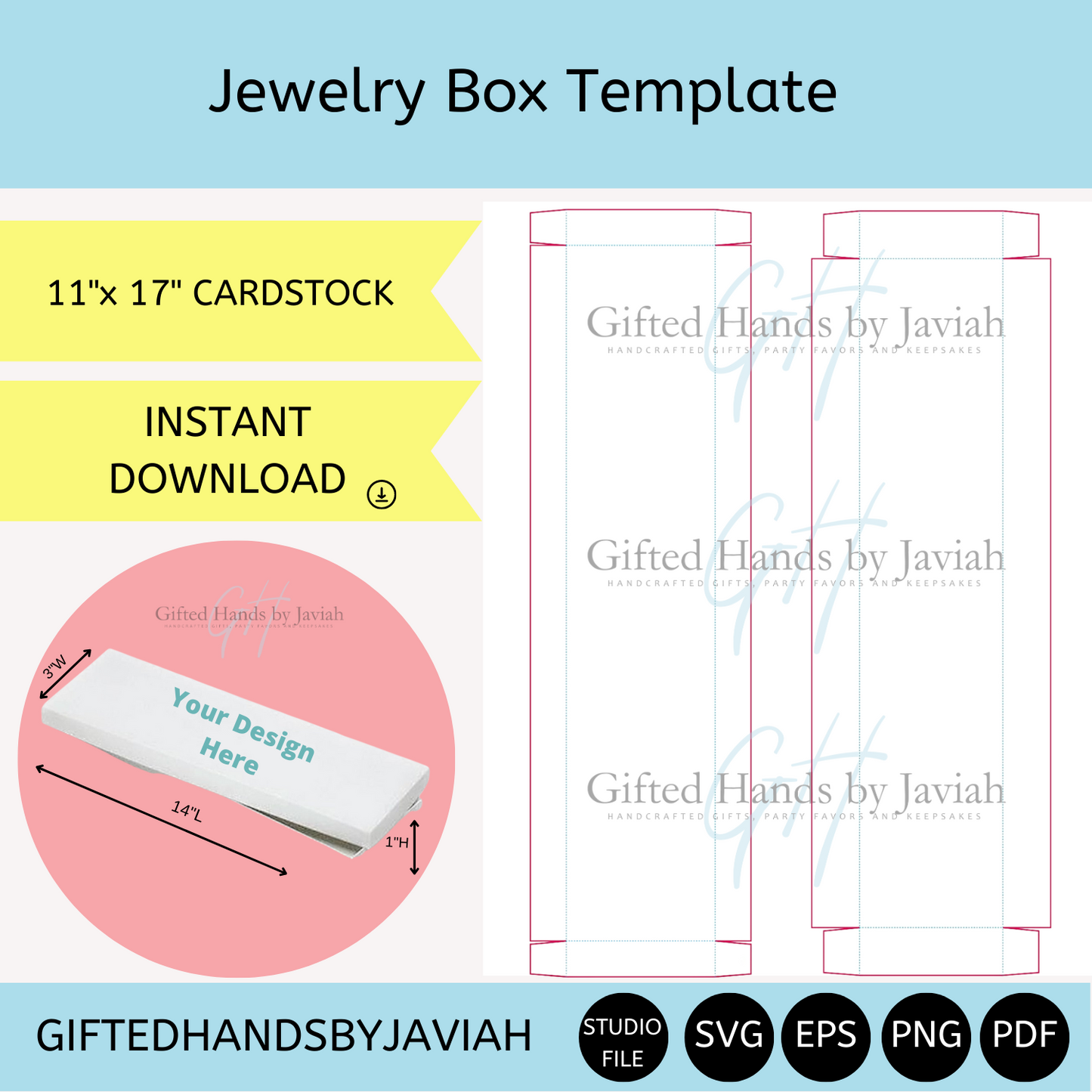 GH by Javiah Jewelry Box Template