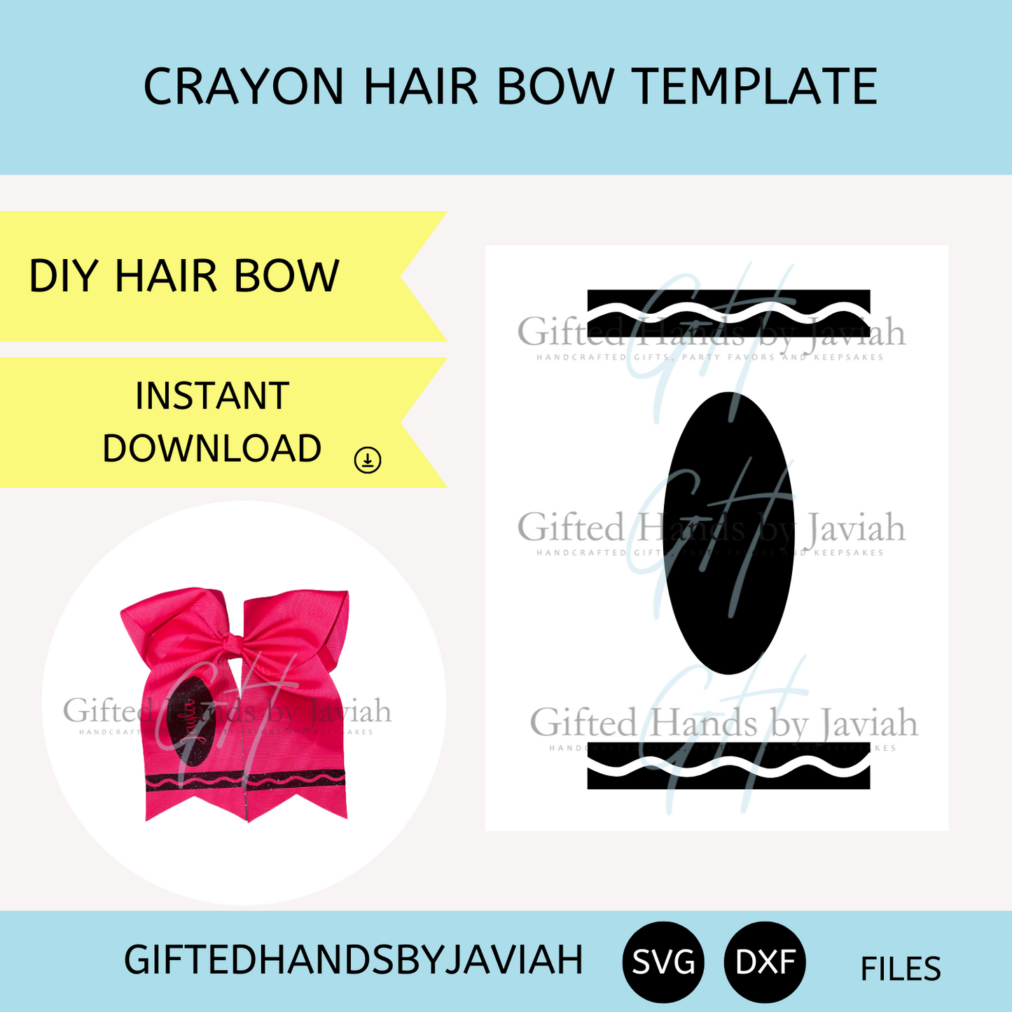 Crayon Bow Template