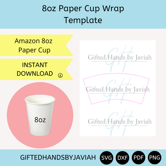 8oz Paper Cup Template