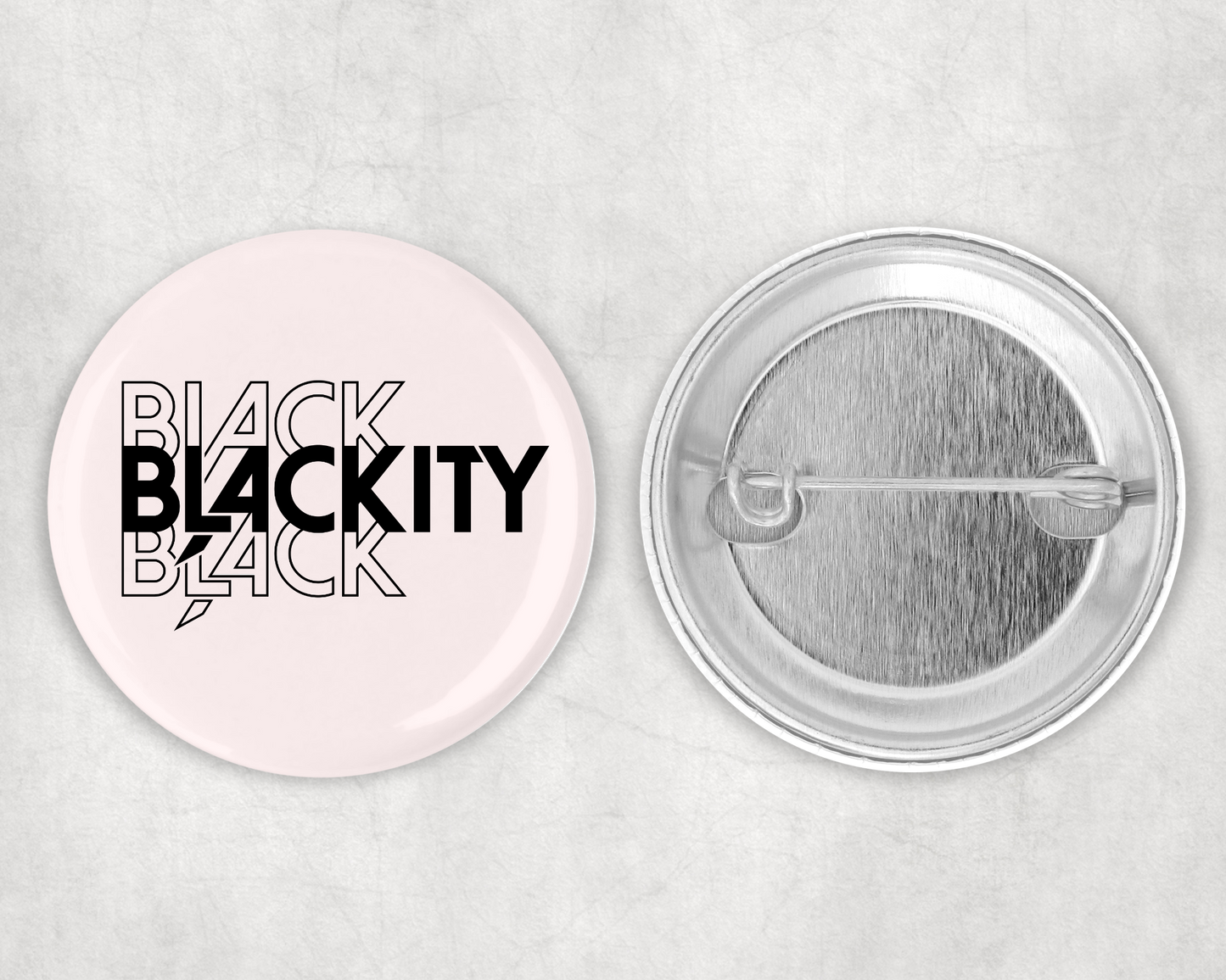 Black Blackity Black Pinback Button