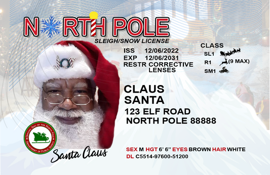 Santa Driver License