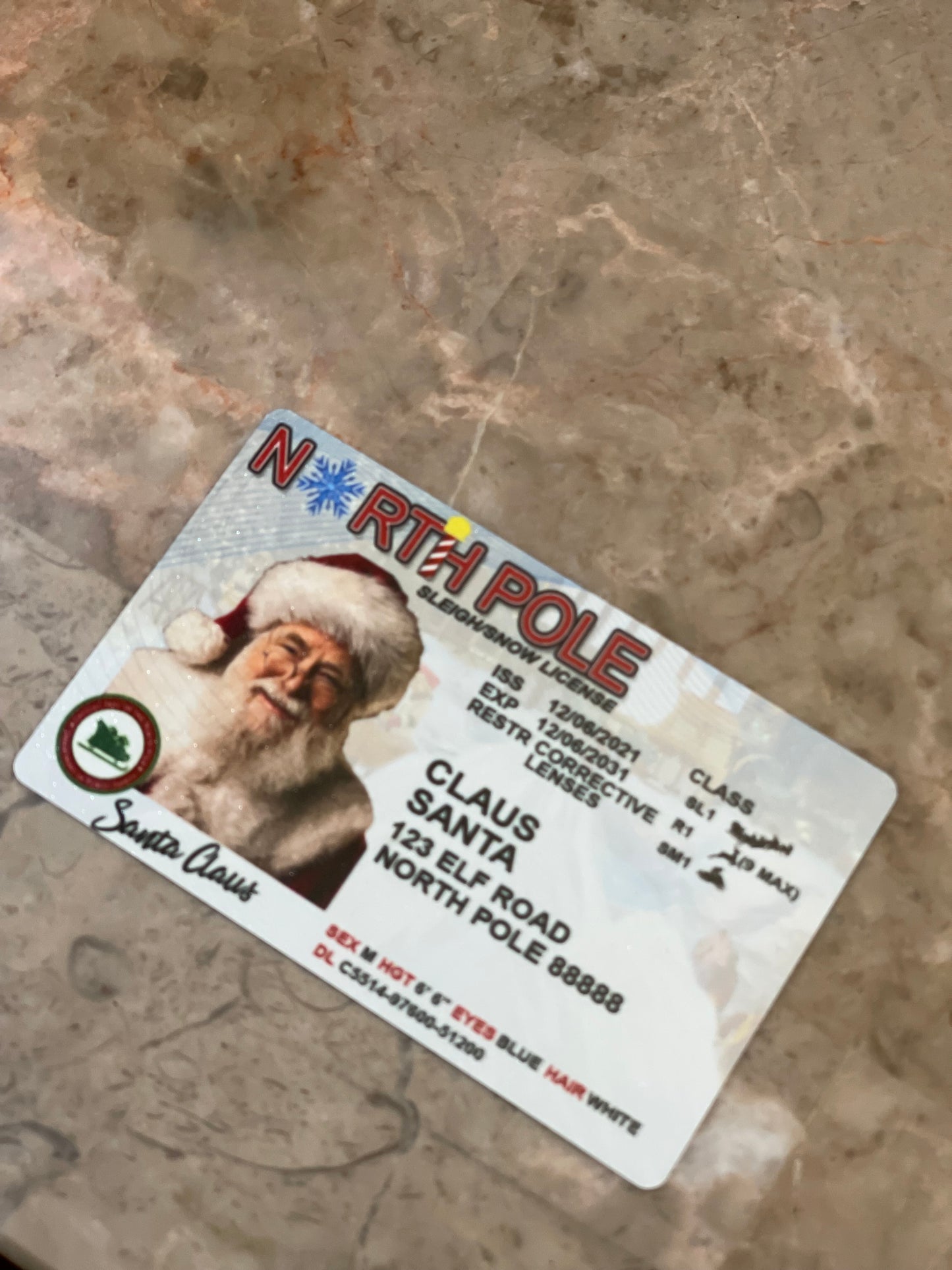 Santa Driver License