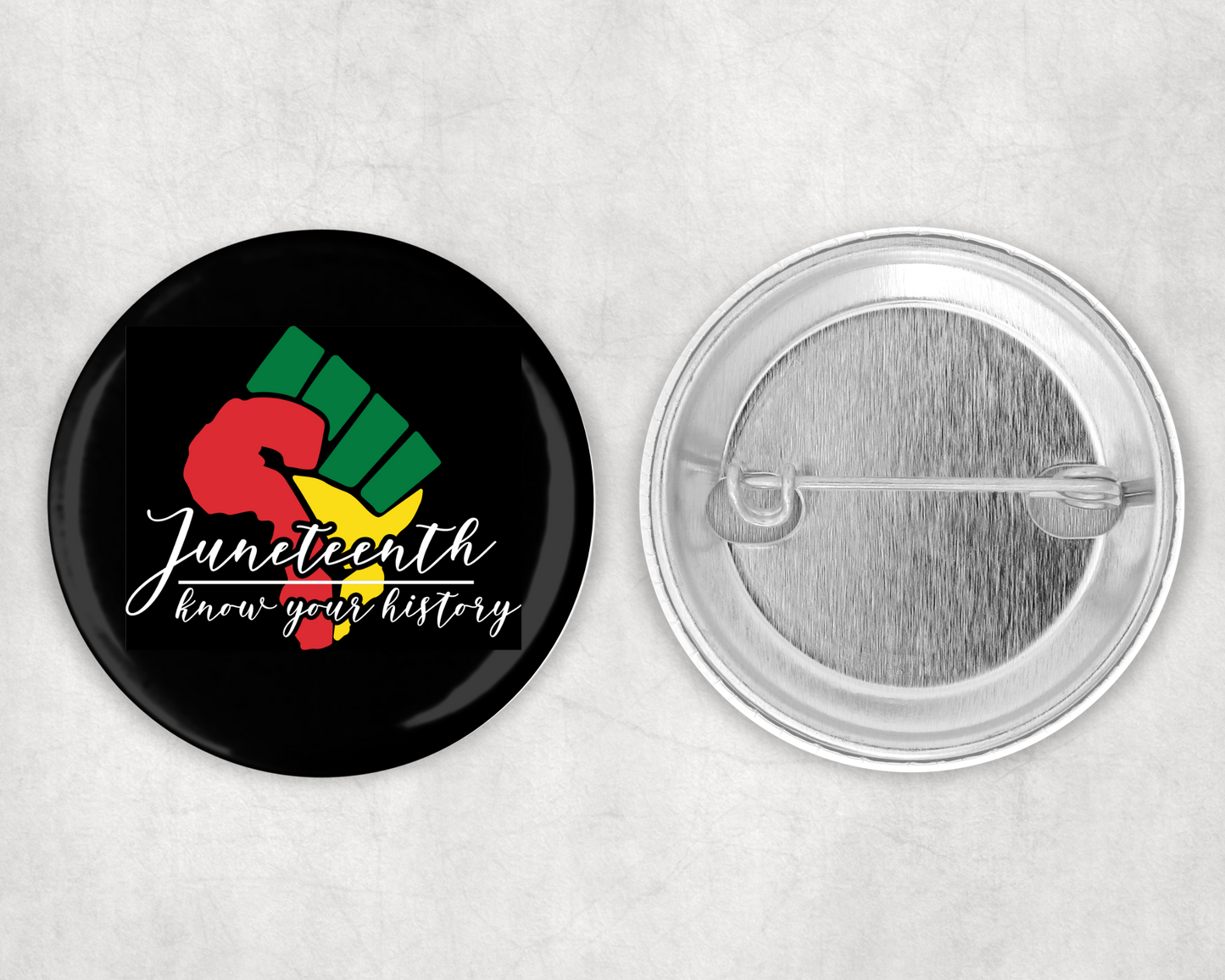 Know Your History Black Pinback Button