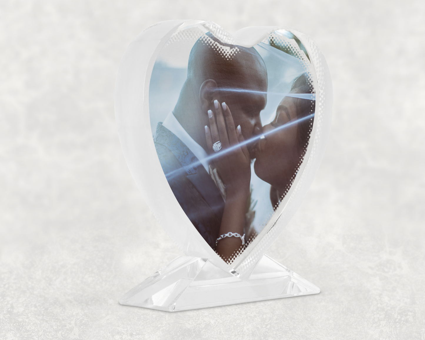 Crystal Heart Glass Frame