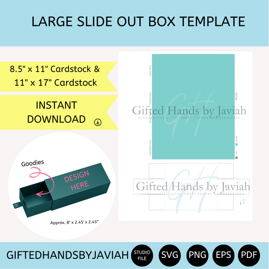 Large Slide Out Box Template