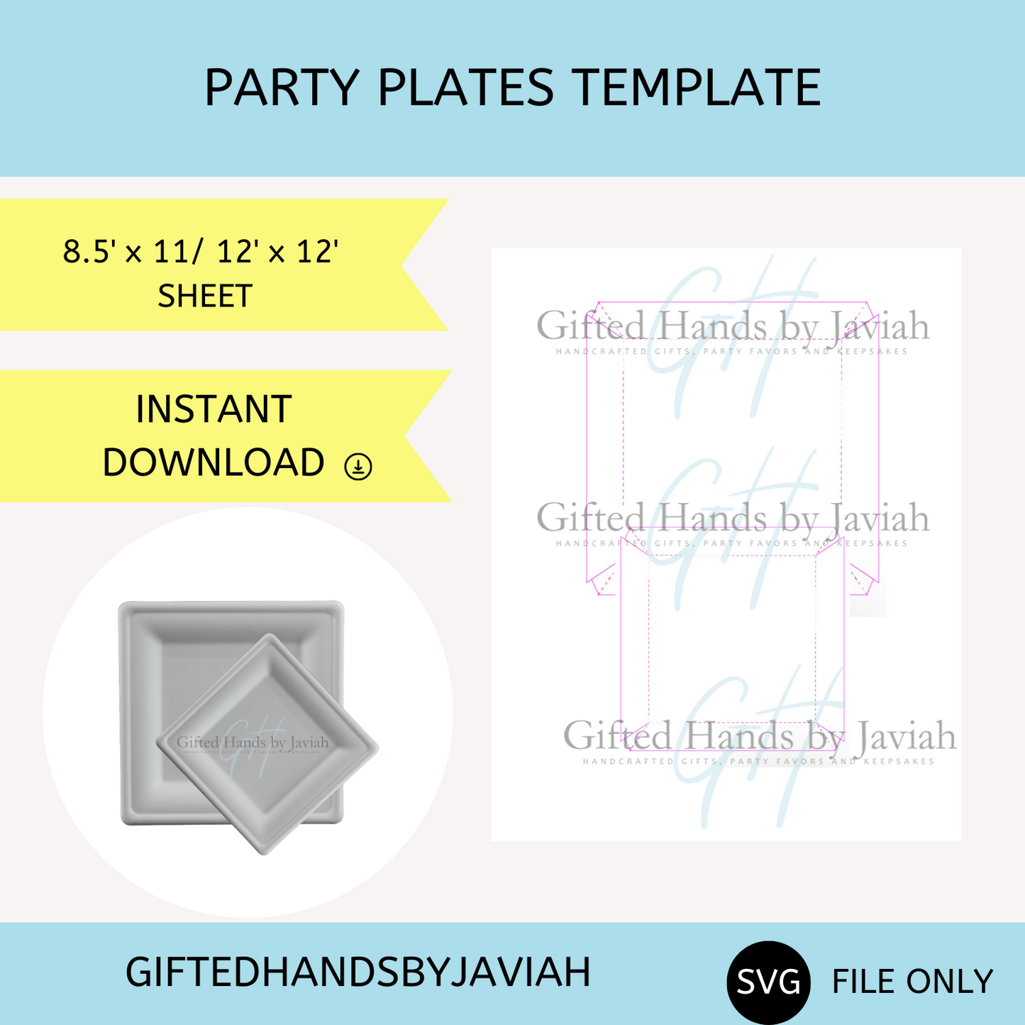 Custom Treat Plate Template